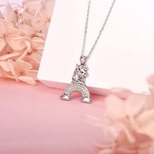 Unicorn Necklace 925 Sterling Silver I Love You Forever Necklaces